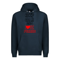 Navy Keep Calm And Love Furries Premium Hoodie - Bettercallsaul
