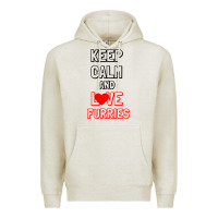 Oatmeal Heather Keep Calm And Love Furries Premium Hoodie - Bettercallsaul