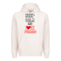 Pale Pink Keep Calm And Love Furries Premium Hoodie - Bettercallsaul