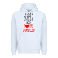 White Keep Calm And Love Furries Premium Hoodie - Bettercallsaul