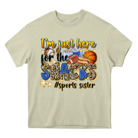 Mossy im just here for the snacks sports sister Heavy Core Tee - Zillion Design Studio