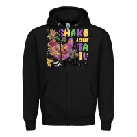 Black shake your tail feathers Zipper Hoodie - MaliasSmallBusiness