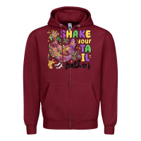 Burgundy shake your tail feathers Zipper Hoodie - MaliasSmallBusiness
