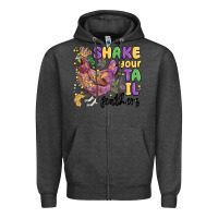 Charcoal Heather shake your tail feathers Zipper Hoodie - MaliasSmallBusiness