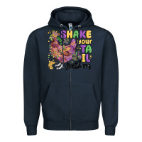 Navy shake your tail feathers Zipper Hoodie - MaliasSmallBusiness