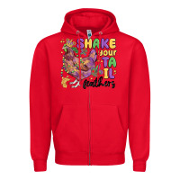 Red shake your tail feathers Zipper Hoodie - MaliasSmallBusiness