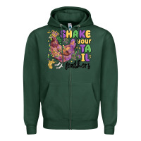 Sports Green shake your tail feathers Zipper Hoodie - MaliasSmallBusiness