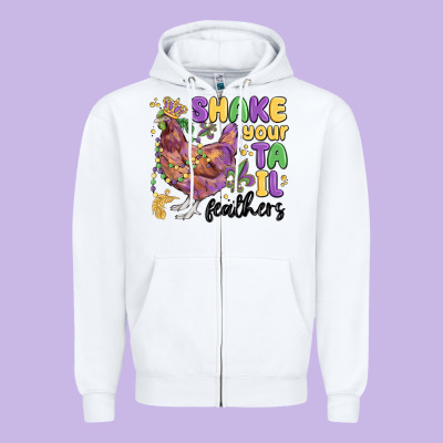 Shake Your Tail Feathers Zipper Hoodie Designed By Maliassmallbusiness