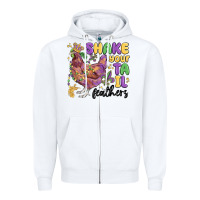 White shake your tail feathers Zipper Hoodie - MaliasSmallBusiness