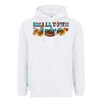 White small town big spirit Heavyweight Hoodie - BundleAndBundleShop