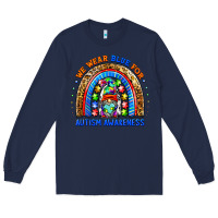 Navy autism awareness gnomes Long Sleeve Tee - BarkalooDesign