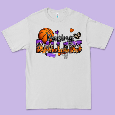 Raising Ballers Basketball Premium Tee Designed By Zillion Design Studio