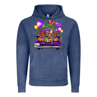 Vintage Denim mardi gras farm truck Vintage Hoodie - FaDigitalArtStudio