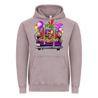 Vintage Zinc mardi gras farm truck Vintage Hoodie - FaDigitalArtStudio