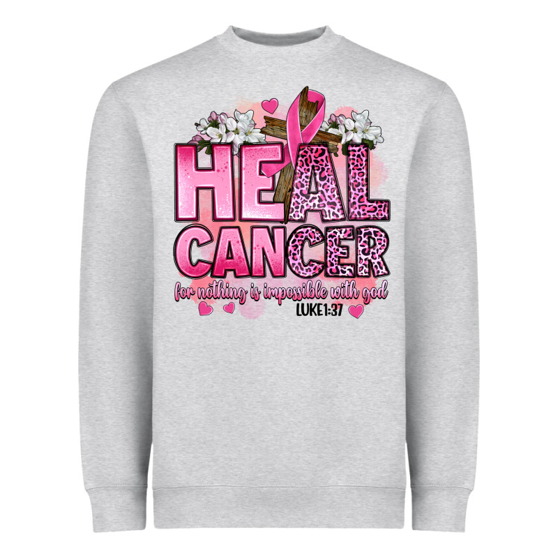 Heal Cancer For Nothing Is Impossible With God Luk Heavyweight Sweatshirt by Artiststas | Teevron