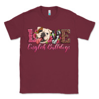 Burgundy love english bulldogs Classic Tee - Artiststas
