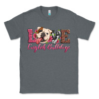 Charcoal Heather love english bulldogs Classic Tee - Artiststas