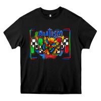 Black autism mom checkered flag Heavy Core Tee - Zillion Design Studio