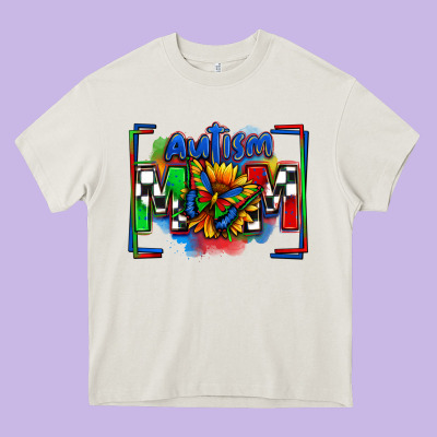 Autism Mom Checkered Flag Heavy Core Tee Designed By Zillion Design Studio