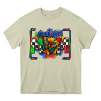 Mossy autism mom checkered flag Heavy Core Tee - Zillion Design Studio
