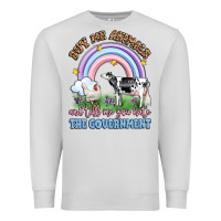 Dove Grey buy me animals and tell me you hate the government Premium Sweatshirt - LillyAllenDesigns