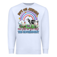 White buy me animals and tell me you hate the government Premium Sweatshirt - LillyAllenDesigns