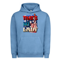 Pigment Pebble Blue thats my lady 4th of july Urban Hoodie - CowGirlArtShop