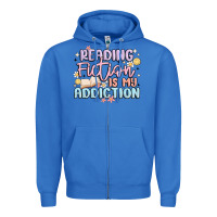 True Royal reading fiction is my addiction Zipper Hoodie - MaliasSmallBusiness
