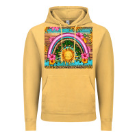 Vintage Mustard summer rainbow Vintage Hoodie - HRA Design Shop
