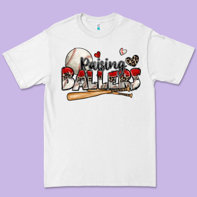 Raising Ballers Baseball Premium Tee Designed By Zillion Design Studio