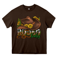 Chocolate Brown rodeo baby western Heavy Core Tee - texasbilliewilder