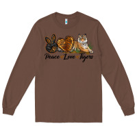 Chestnut Peace Love Tigers Long Sleeve Tee - LillyAllenDesigns