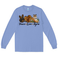 Colony Blue Peace Love Tigers Long Sleeve Tee - LillyAllenDesigns