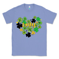 Colony Blue lucky heart shaped clover Classic Tee - AdoDesignShop