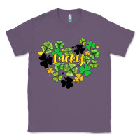 Lavender lucky heart shaped clover Classic Tee - AdoDesignShop