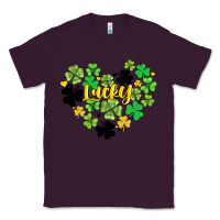 Plum lucky heart shaped clover Classic Tee - AdoDesignShop