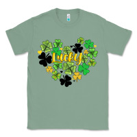 Sage lucky heart shaped clover Classic Tee - AdoDesignShop