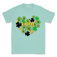 Seafoam lucky heart shaped clover Classic Tee - AdoDesignShop