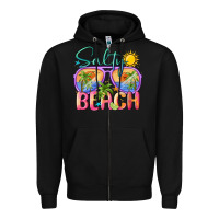 Black salty beach Zipper Hoodie - MaliasSmallBusiness