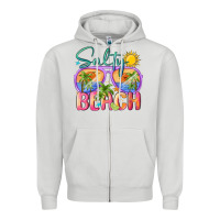 Dove Grey salty beach Zipper Hoodie - MaliasSmallBusiness