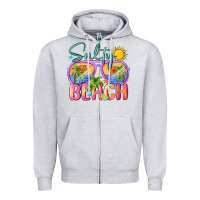 Heather Grey salty beach Zipper Hoodie - MaliasSmallBusiness
