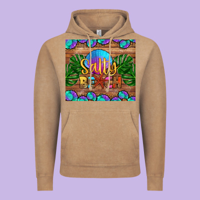 Salty Beach Vintage Hoodie Designed By Hra Design Shop