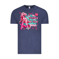 Vintage Denim dinosaur  in october we wear pink Vintage Tee - AdoDesignShop