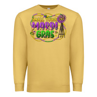 Antique Gold small town mardi gras Premium Sweatshirt - LillyAllenDesigns