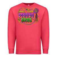 Cardinal small town mardi gras Premium Sweatshirt - LillyAllenDesigns