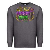 Charcoal Heather small town mardi gras Premium Sweatshirt - LillyAllenDesigns