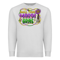 Dove Grey small town mardi gras Premium Sweatshirt - LillyAllenDesigns