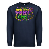 Navy small town mardi gras Premium Sweatshirt - LillyAllenDesigns