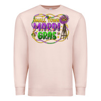 Pale Pink small town mardi gras Premium Sweatshirt - LillyAllenDesigns