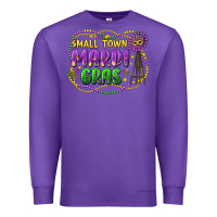 Purple small town mardi gras Premium Sweatshirt - LillyAllenDesigns